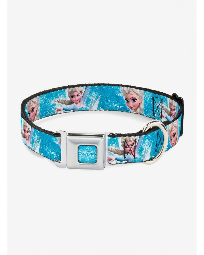 Disney Frozen Elsa Face Action Pose Seatbelt Buckle Pet Collar $10.71 Pet Collars