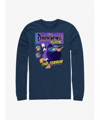 Disney Darkwing Duck Darkwing Comic Long Sleeve T-Shirt $16.45 T-Shirts