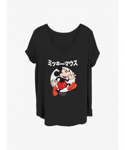 Disney Mickey Mouse Kanji Comic Girls T-Shirt Plus Size $14.16 T-Shirts
