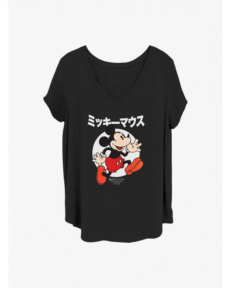 Disney Mickey Mouse Kanji Comic Girls T-Shirt Plus Size $14.16 T-Shirts