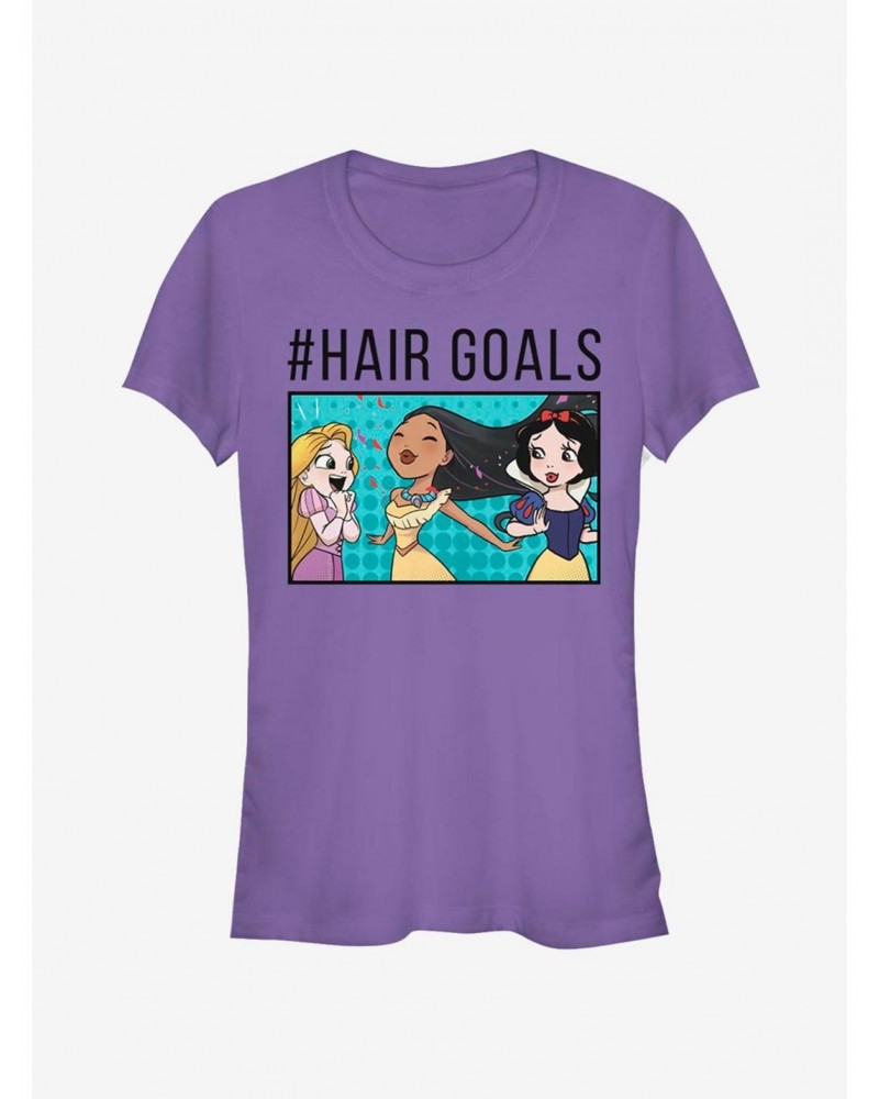 Disney Princesses Hair Goals Comic Trio Girls T-Shirt $7.72 T-Shirts