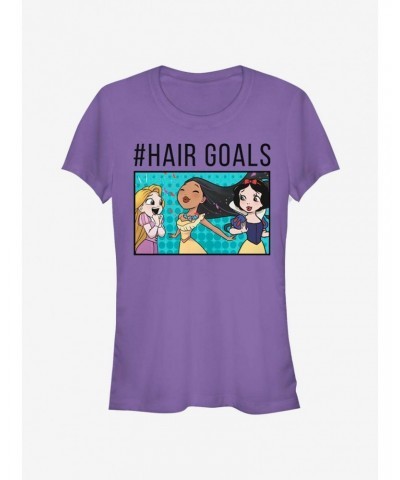 Disney Princesses Hair Goals Comic Trio Girls T-Shirt $7.72 T-Shirts