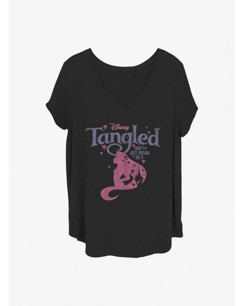 Disney Tangled Rapunzel Silhouette Girls T-Shirt Plus Size $8.67 T-Shirts