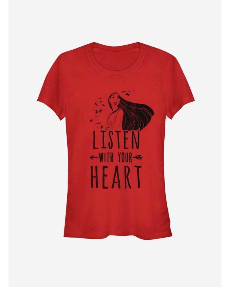 Disney Pocahontas Listen With Your Heart Pocahontas Girls T-Shirt $10.21 T-Shirts