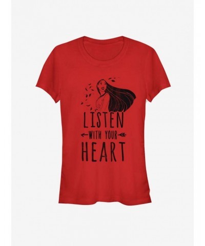 Disney Pocahontas Listen With Your Heart Pocahontas Girls T-Shirt $10.21 T-Shirts