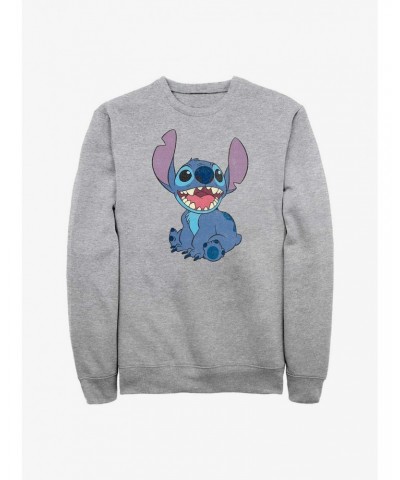 Disney Lilo & Stitch Happy Stitch Crew Sweatshirt $15.50 Sweatshirts