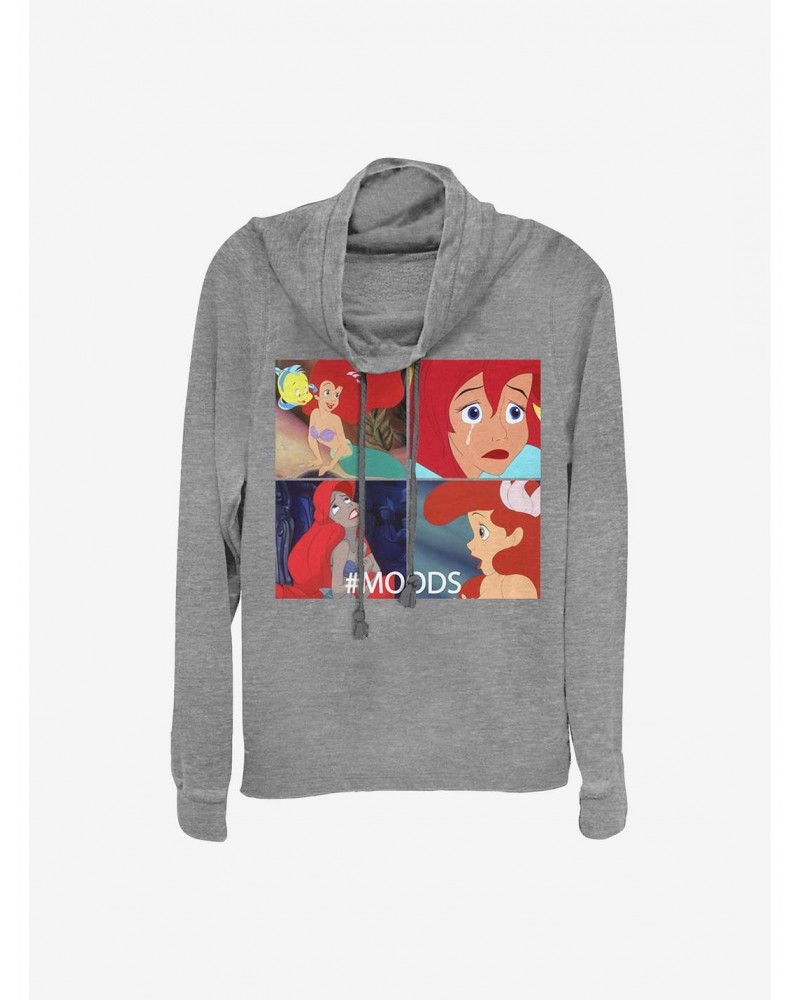 Disney The Little Mermaid Ariel Moods Cowlneck Long-Sleeve Girls Top $14.37 Tops