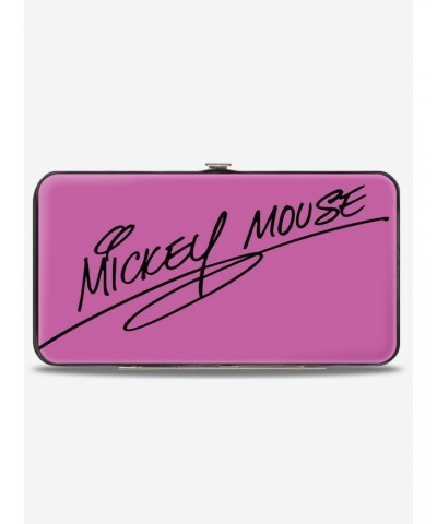 Disney Mickey Mouse Face Character Close Up and Autograph Hinged Wallet $8.93 Wallets