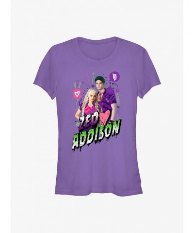 Disney Zombies Zed and Addison Girls T-Shirt $7.72 T-Shirts