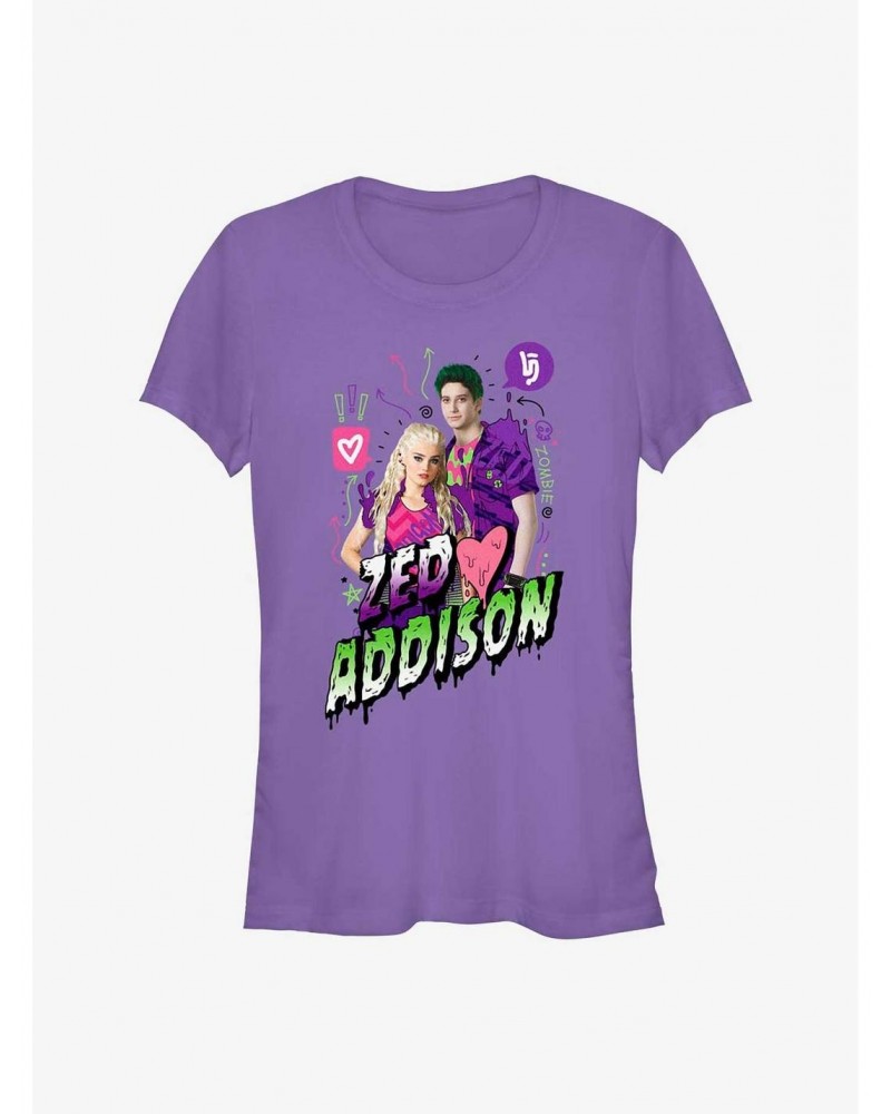 Disney Zombies Zed and Addison Girls T-Shirt $7.72 T-Shirts